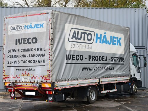 Iveco EUROCARGO 75 E, EURO 6, 17 PALET, HYDRAULICKÉ ČELO, DVOUSTRANNÁ SHRNOVACÍ PLACHTA, VELMI DOBRÝ STAV