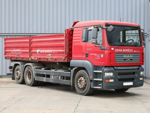 MAN TGA 26.440, 6x2,  26 TUN, HARDOX, TŘÍSTRANNÉ SKLÁPĚNÍ, 17 CBM, NÁSTAVBA MOLČÍK, ZVEDACÍ ZADNÍ NÁPRAVA