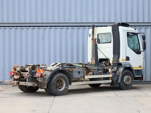 DAF LF 45.220, HÁKOVÝ NOSIČ KONTEJNERŮ, EURO 5, 12 TUN, NÁSTAVBA TECHNOCAR S HARDOXOVÝM KONTEJNEREM