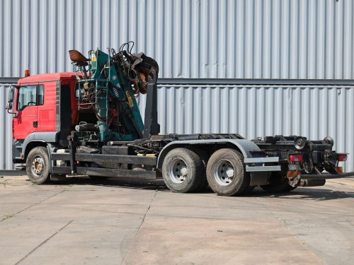 MAN TGA 28.440,  6x2, HYDRAULICKÁ RUKA OSTROJ 105 S DRAPÁKEM (MAX.8m, MAX. 2670KG), NOVÉ HYDRAULICKÉ ČERPADLO