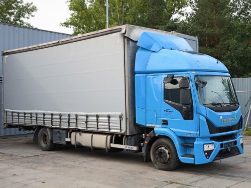 Iveco EUROCARGO 140 E, EURO 6,19 PALET, 14 TUN, TŘÍSTRANNÁ SHRNOVACÍ PLACHTA