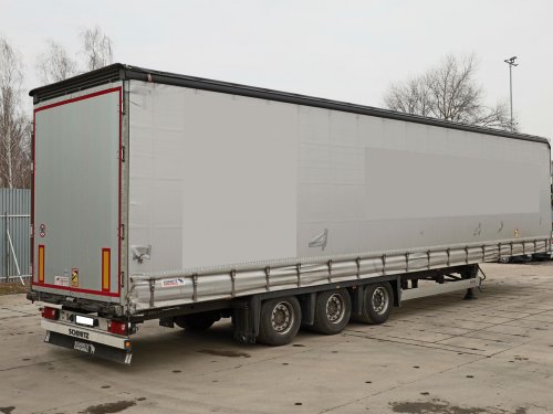 Schmitz CARGOBULL SCB S3T, LOW DECK, ZVEDACÍ NÁPRAVA, NÁPRAVY SCHMITZ, TŘÍSTRANNÁ SCHRNOVACÍ PLACHTA, PŘÍZDVIH STŘECHY