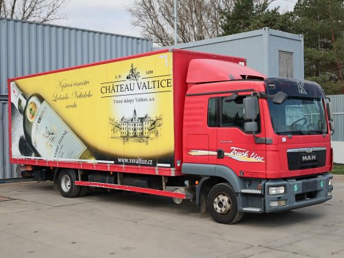 MAN TGL 12.220, EURO 5, 18 PALET, 12 TUN, SKLÁDACÍ HYDRAULICKÉ ČELO DHOLLANDIA (1500KG)