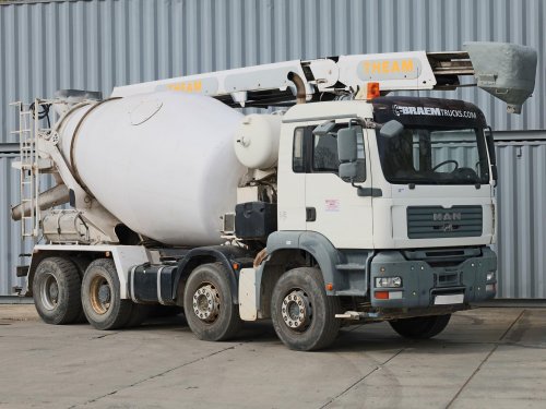 MAN TGA 32.360, 8x4, RETARDÉR, 7 CBM, PÁSOVÝ PŘEPRAVNÍK S DOSAH 16,5 METRŮ), DÁLKOVÉ OVLÁDÁNÍ