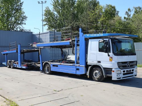 Mercedes-Benz ACTROS 1841, 18 TUN, EURO 5, HYDRAULIKA PRO SKLÁPĚNÍ + NÁVĚS KÄSSBOHRER, MOŽNO PŘEPRAVOVAT CELKEM OSM VOZIDEL
