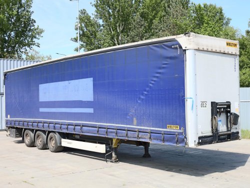 Wielton NS-3, LOW DECK, BEZPEČNOSTNÍ ANTIVANDAL TŘÍSTRANNÁ SHRNOVACÍ PLACHTA, NÁPRAVY SAF