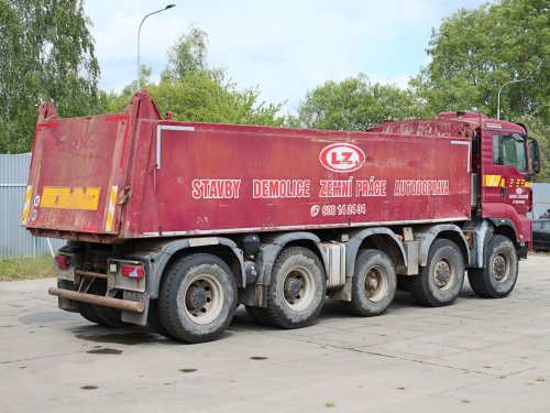 MAN TGS 50.440, 10x8, EURO 5, 32 TUN, HLINÍKOVÝ DUMPER, 32 CBM, ZVEDACÍ NÁPRAVA, 3 NATÁČECÍ NÁPRAVY