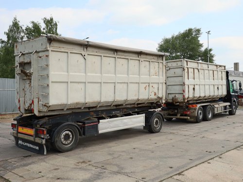 DAF CF 85, 6x4, EURO 5, 39 CBM, HARDOX+PŘÍVĚS HUFFERMAN  HSA 18.70