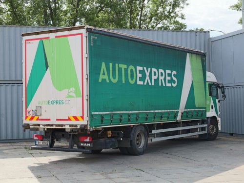 MAN TGM 18.290, EURO 6, 18 TUN, 21 PALET, TŘÍSTRANNÁ SHRNOVACÍ PLACHTA, HLINÍKOVÉ BOČNICE
