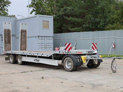 Fliegl DTS-S 300, NÁKLADNÍ PŘÍVĚS PODVALNÍK 24 TUN, NÁJEZDY, TOP STAV