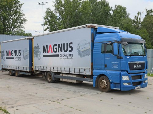 MAN TGX 18.360, EURO 5, 19 PALET, H. ČELO+PŘÍVĚS KRONE, 19 PALET