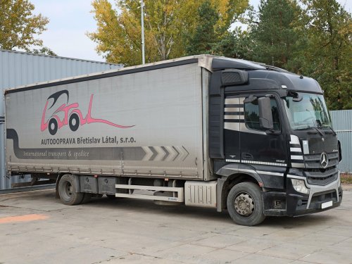 Mercedes-Benz Actros 1832 L, EURO 6, 23 PALET, 18 TUN, AUTOMAT, TŘÍSTRANNÁ SHRNOVACÍ PLACHTA, ROZVOR 6700 mm