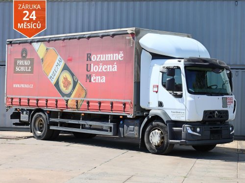 Renault D 18, EURO 6, 18 TUN, 18  PALET, TŘÍSTRANNÁ SHRNOVACÍ PLACHTA, ZADNÍ VÝVODY, NOVÁ STK