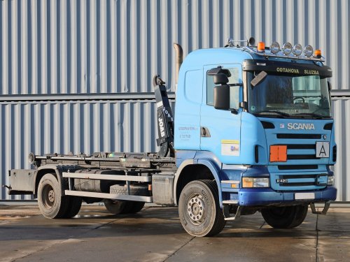Scania P 420, 4x4, TELESKOPICKÝ DVOUPÍSTOVÝ HÁK (150 cm), TAŽNÁ SÍLA 20T, PŘÍPRAVA NA PŘESTAVBU NA TRAKTOR