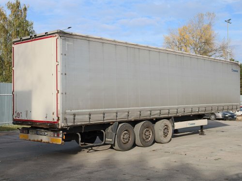 Krone SD PROFI LINER, STANDARD, TŘÍSTRANNÁ SHRNOVACÍ PLACHTA XL, ZVEDACÍ NÁPRAVA