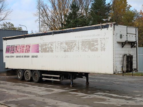 Schmitz SW 24, POSUVKA,  35 TUN, 92 CBM, NÁPRAVY SAF, ZVEDACÍ NÁPRAVA, KRYCÍ PLACHTA, REZERVNÍ KOLO
