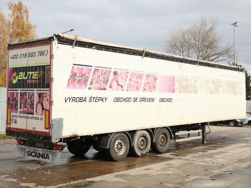 Schmitz SW 24, POSUVKA,  35 TUN, 92 CBM, NÁPRAVY SAF, ZVEDACÍ NÁPRAVA, KRYCÍ PLACHTA, REZERVNÍ KOLO
