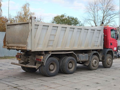 Scania R 124, 8x6, BORDMATIC, HARDOX, TŘÍSTRANNÉ SKLÁPĚNÍ, DVĚ NATÁČECÍ NÁPRAVY