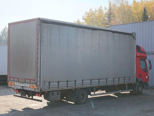 DAF LF 45.220, 12 TUN, EURO 3, 18 PALET, SPACÍ NÁSTAVBA, TŘÍSTRANNÁ SHRNOVACÍ PLACHTA