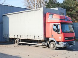 DAF LF 45.220, 12 TUN, EURO 3, 18 PALET, SPACÍ NÁSTAVBA, TŘÍSTRANNÁ SHRNOVACÍ PLACHTA