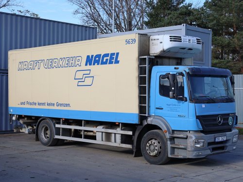 Mercedes-Benz AXOR 1823 L, 18 TUN, 18 PALET, THERMO KING MD-300, SKLÁDACÍ HYDRAULICKÉ ČELO