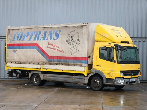 Mercedes-Benz ATEGO 816 L, EURO5, ČTYŘVÁLEC, HYDRAULICKÉ ČELO PALLFINGER PK 9100 (1000 KG),15 PALET
