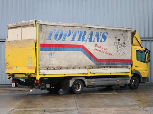 Mercedes-Benz ATEGO 816 L, EURO5, ČTYŘVÁLEC, HYDRAULICKÉ ČELO PALLFINGER PK 9100 (1000 KG),15 PALET