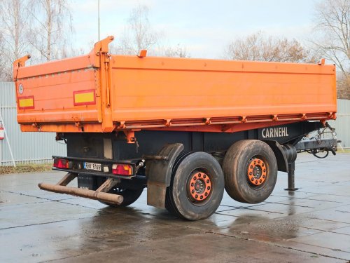 Carnehl CTK/A, SKLÁPĚCÍ PŘÍVĚS, TŘÍSTRANNÉ SKLÁPĚNÍ, NÁPRAVY SAF, ZVEDACÍ NÁPRAVA, VELMI DOBRÝ STAV