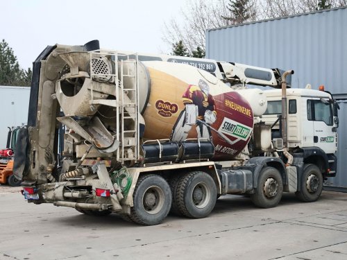 MAN TGA 32.400, 8X4, BETON MIX S DOPRAVNÍKEM 18 METRŮ, 7 CBM