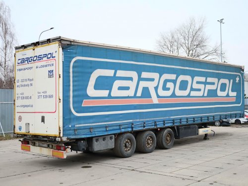 Krone SD, LOW DECK, ZVEDACÍ NÁPRAVA, TŘÍSTRANNÁ SHRNOVACÍ PLACHTA