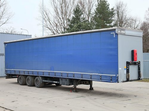 Kögel SN 24, LOW DECK, 36 TUN, 34 PALET, PŘÍZDVIH STŘECHY, HLINÍKOVÉ BOČNICE, ZVEDACÍ NÁPRAVA, NÁPRAVY SAF