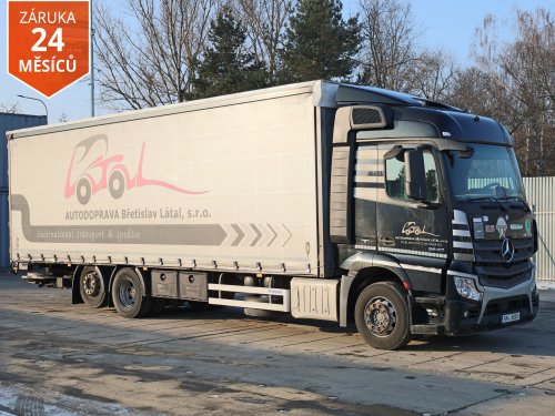 Mercedes-Benz ACTROS 2540,  6x2, EURO 6, SKLÁDACÍ HYDRAULICKÉ ČELO ZEPRO, 23 PALET, AUTOMAT, ZVEDACÍ NÁPRAVA