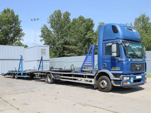 MAN TGM 12.280, PRO TŘI VOZIDLA, 12 TUN, SPACÍ NÁSTAVBA+ PŘÍVĚS SVAN CHTP10 PRO TŘI VOZIDLA