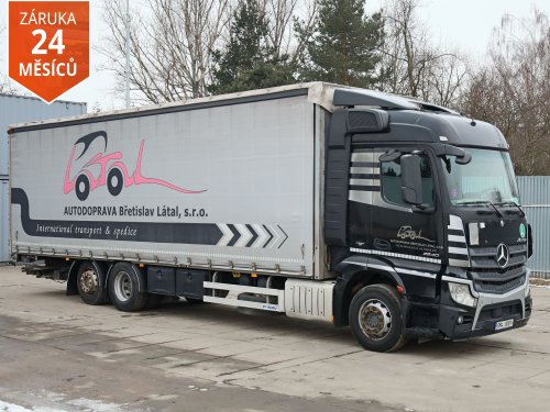 Mercedes-Benz ACTROS 2540, 6x2, EURO 6, SKLÁDACÍ HYDRAULICKÉ ČELO ZEPRO, 23 PALET, AUTOMAT, TŘÍSTRANNÁ SHRNOVACÍ PLACHTA