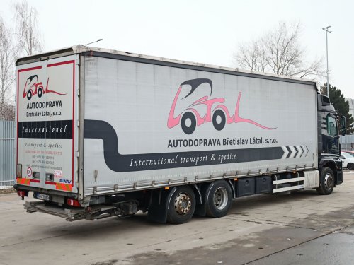 Mercedes-Benz ACTROS 2540, 6x2, EURO 6, SKLÁDACÍ HYDRAULICKÉ ČELO ZEPRO, 23 PALET, AUTOMAT, TŘÍSTRANNÁ SHRNOVACÍ PLACHTA