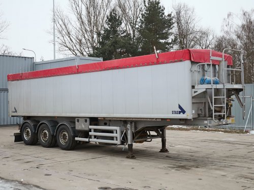 Stas S300CX, 50 CBM, HLINÍKOVÝ, 39 TUN, ZVEDACÍ NÁPRAVA, NÁPRAVY SAF, KOTOUČOVÉ BRZDY, KRYCÍ PLACHTA, NOVÁ STK