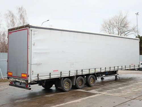 Kögel S 24-1,   LOW DECK, TŘÍSTRANNÁ SHRNOVACÍ PLACHTA, ZVEDACÍ NÁPRAVA, NÁPRAVY SAF