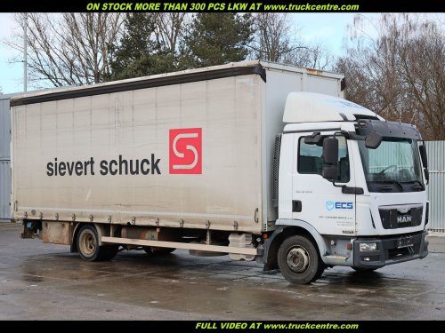 MAN TGL 12.220, EURO 6, 18 PALET, HYDRAULICKÉ ČELO PALFINGER, TŘÍSTRANNÁ SHRNOVACÍ PLACHTA