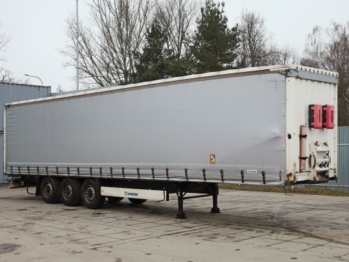 Krone SD PROFI LINER, STANDARD, 34 PALET, TŘÍSTRANNÁ SHRNOVACÍ PLACHTA, KOTOUČOVÉ BRZDY