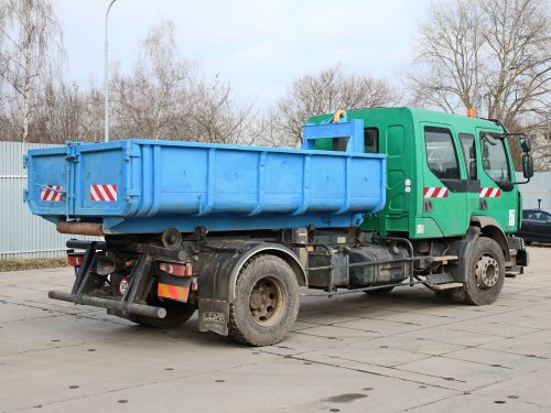 Renault MIDLUM, DOUBLE KABINA PRO 7 OSOB, NOSNOST 8 TUN, KONTEJNER ABROLL, VÝŠKA HÁKU 157 CM