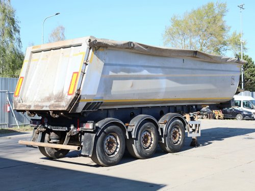 Wielton NW-3, HARDOX, 29 CBM, DVĚ ZVEDACÍ NÁPRAVY,  NÁPRAVY SAF, KRYCÍ PLACHTA, VELMI DOBRÝ STAV