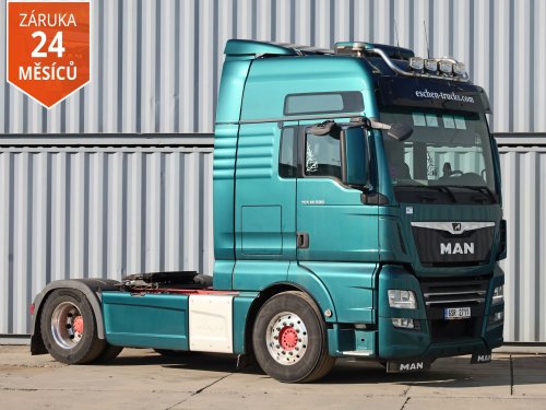MAN TGX 18.500, STANDARD, KABINA XXL, EURO 6, RETARDÉR, HLINÍKOVÁ KOLA, TOP STAV