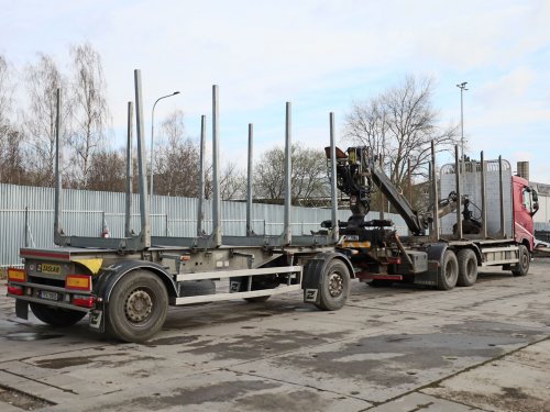 Volvo FH 460, 6X4, EURO 5, RETARDÉR, HYDRAULICKÁ RUKA KESLA TYP-2009ST + PŘÍVĚS ZASLAW D-659A