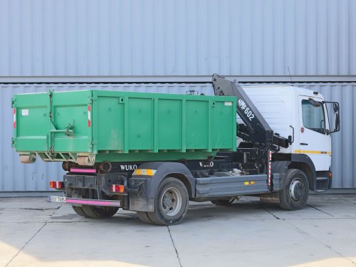Mercedes-Benz ATEGO 1218, HYDRAULICKÁ RUKA HMF 602, ŽELEZNÝ KONTEJNER