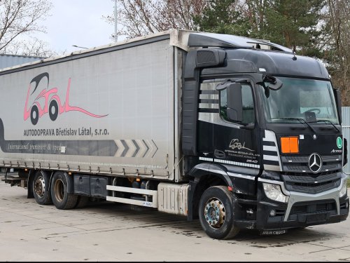 Mercedes-Benz ACTROS 2540,   6X2 6x2, EURO 6, SKLÁDACÍ HYDRAULICKÉ ČELO ZEPRO, ZVEDACÍ NÁPRAVA, AUTOMAT, TŘÍSTRANNÁ SHRNOVACÍ PL