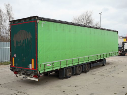 Schmitz SCB S3T, LOW DECK, 36 TUN, 34 PALET, TŘÍSTRANNÁ SHRNOVACÍ PLACHTA, NÁPRAVY SCHMITZ