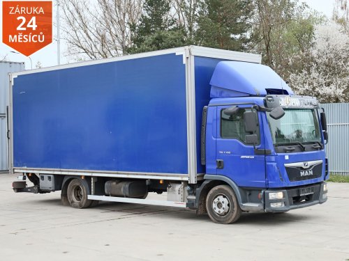 MAN TGL 7.190, EURO 6, HYDRAULICKÉ ČELO BÄR (1500 KG), JEDNOSTRANNÁ SHRNOVACÍ PLACHTA, PRAVIDELNÝ SERVIS