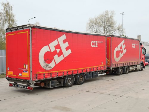 Mercedes-Benz ACTROS 2545+PŘÍVĚS PANAV, TANDEMOVÁ PRŮJEZDNÁ SOUPRAVA, 6X2, 38 PALET, EURO 6, DVOUÚROVŇOVÝ PŘÍZDVIH STŘECHY, ZVED