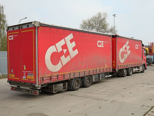 Mercedes-Benz ACTROS 2545+PŘÍVĚS PANAV, TANDEMOVÁ PRŮJEZDNÁ SOUPRAVA, 6X2, 38 PALET, EURO 6, DVOUÚROVŇOVÝ PŘÍZDVIH STŘECHY, ZVED