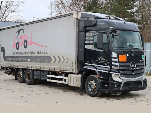 Mercedes-Benz ACTROS 2540,   6X2 6x2, EURO 6, SKLÁDACÍ HYDRAULICKÉ ČELO ZEPRO, ZVEDACÍ NÁPRAVA, AUTOMAT, TŘÍSTRANNÁ SHRNOVACÍ PL